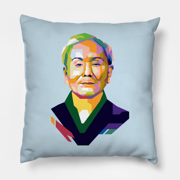 Gichin Funakoshi Popar Uncurve Pillow by REKENINGDIBANDETBRO