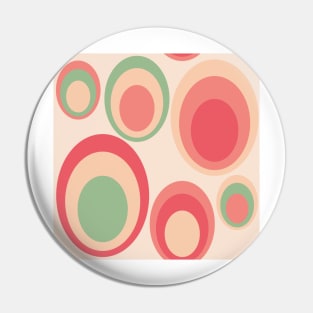 Pattern with oval circles in retrostyle Pin