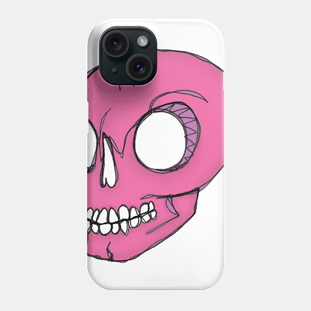 Pink Skull Phone Case by KandusJohnson