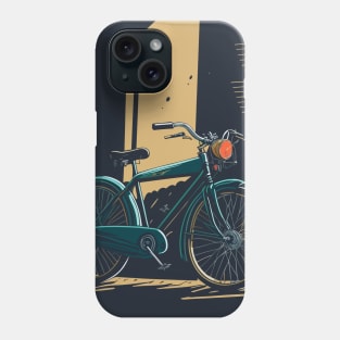 Vintage bicycle on the street. Phone Case