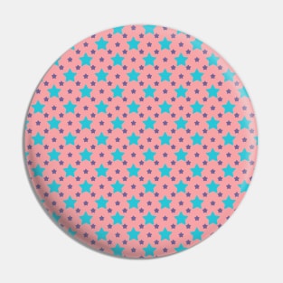 Adan | Pink and Blue Stars Pattern Pin