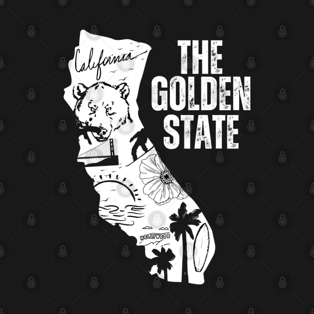 California The Golden State Grizzly Bear San Francisco Hollywood by jackofdreams22