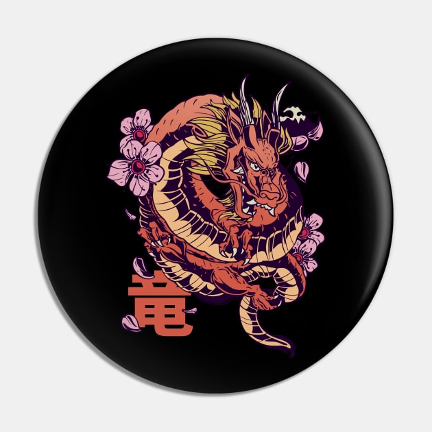 Japanese Dragon Tattoo Style Pin by Kali Space