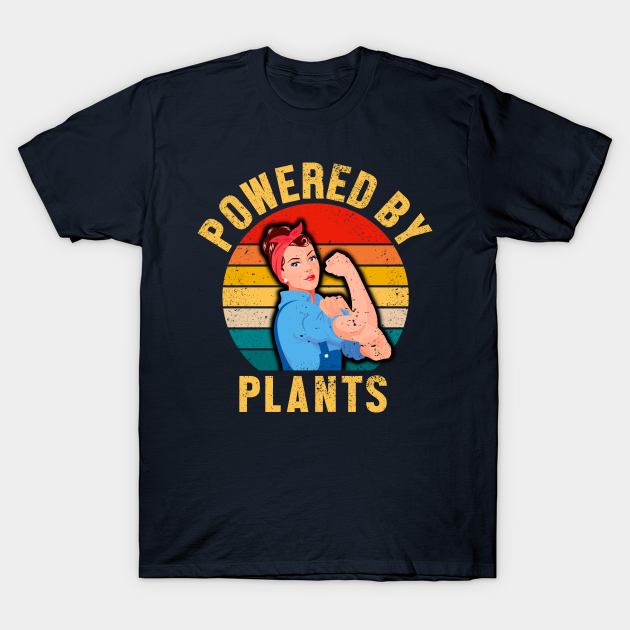 Discover Powered By Plants Girly Vegan - Powered By Plants - T-Shirt