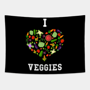 I Love Veggies Tapestry