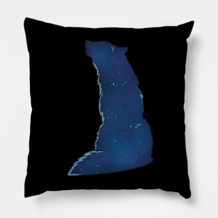 Starry wolf Pillow