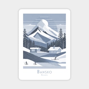 Abstract Bansko Bulgaria Winter Wonderland Magnet