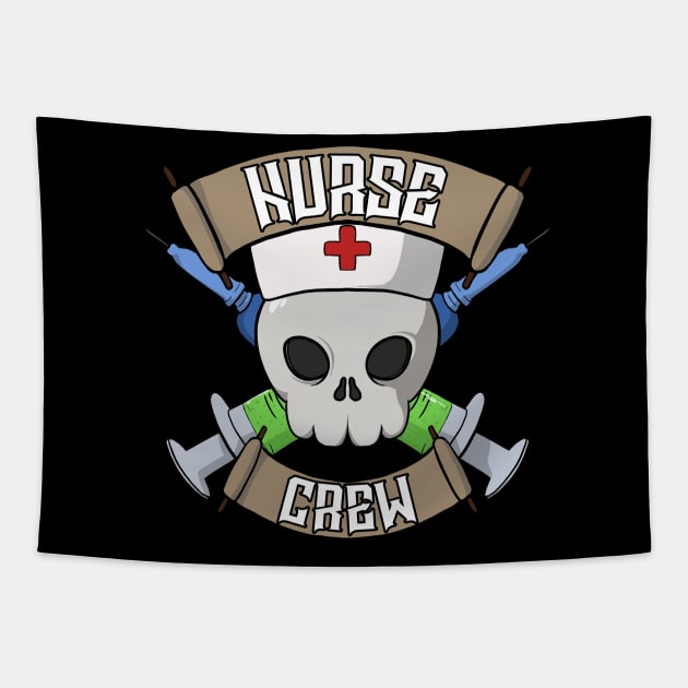 Nurses crew Jolly Roger pirate flag Tapestry by RampArt