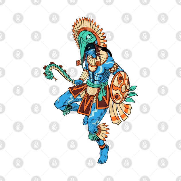 Aztec god of war and the sun - Huitzilopochtli by Modern Medieval Design