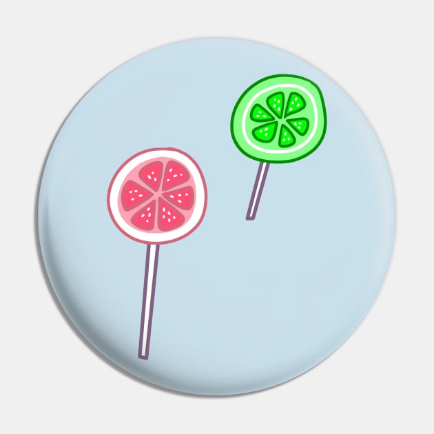 Pink Lemon and Lime Lollipops Pin by saradaboru