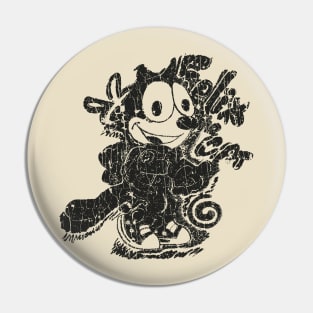 VINTAGE TEXTURE FELIX THE CAT BLACK Pin