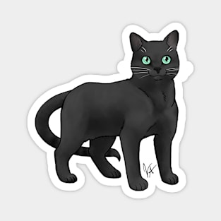 Cat - Russian Blue - Dark Gray Magnet