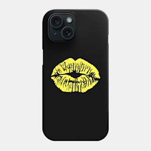 Yellow Lips Lipstick Kiss Phone Case