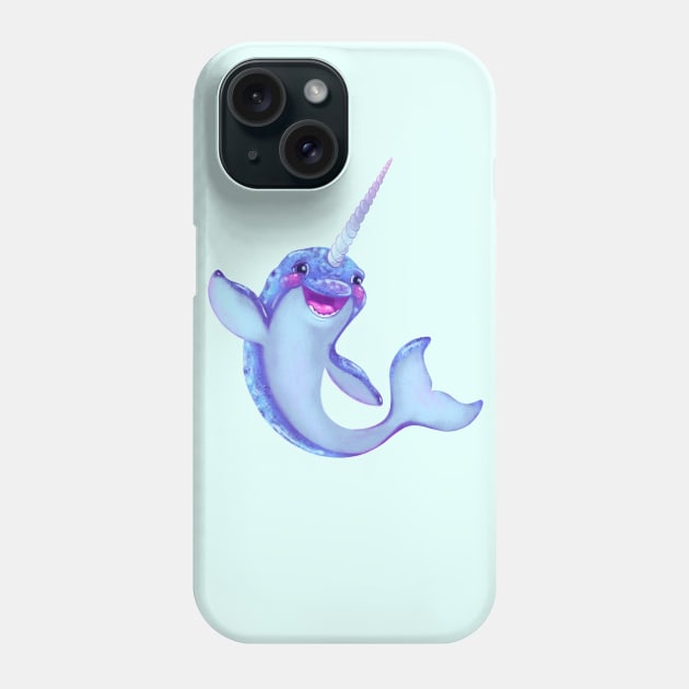 Friendly Narwhal Phone Case by AnnieMcBeth