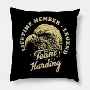 Harding Name - Lifetime Member Legend - Eagle Pillow