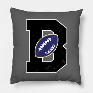 Big Bold Baltimore Ravens Monogram Pillow