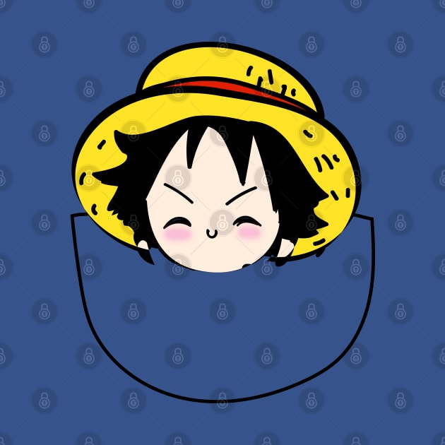 Chibi pocket one piece luffy by chibicrayon