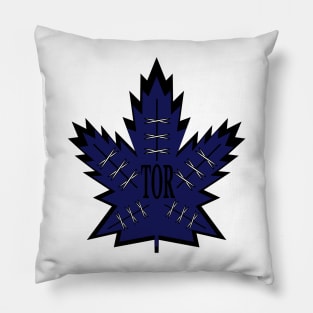 Toronto Hockey Laced Leaf Pillow