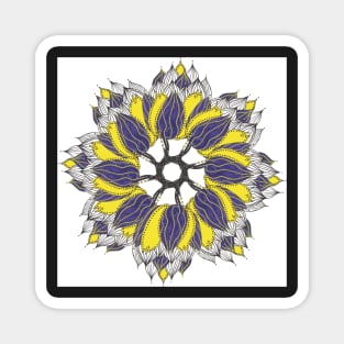 round of flowers Magnet