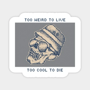 Too Weird To Live, Too Cool To Die - 1bit Pixelart Magnet