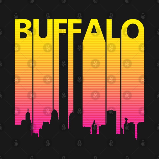 Retro 1980s Buffalo Skyline by GWENT