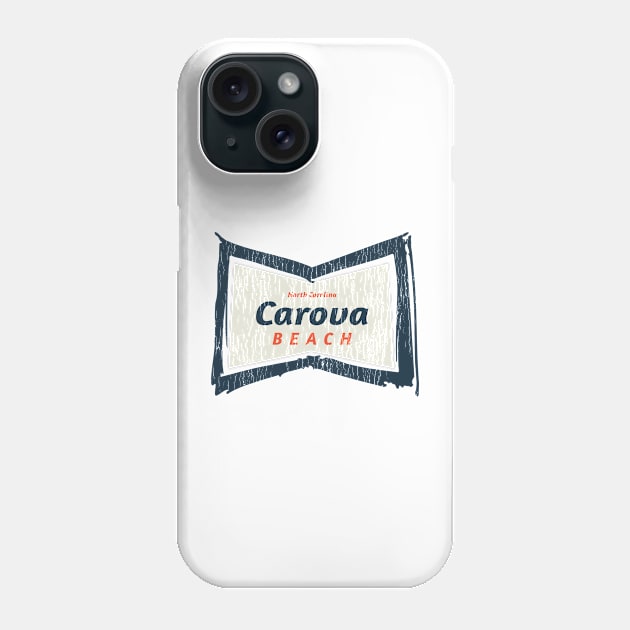 Carova, NC Summertime Vacationing Bowtie Sign Phone Case by Contentarama