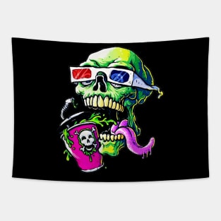 skull 3d movie time Tapestry