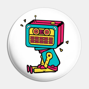 The Vintage Analog Radio Robot Robio Pin