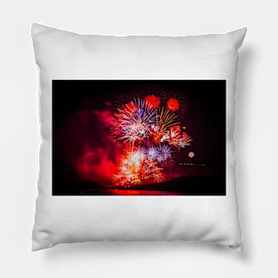 Spectacular fireworks over Santorini Pillow