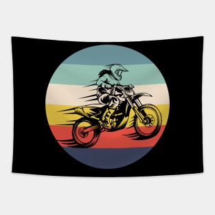 Retro Motocross Tapestry