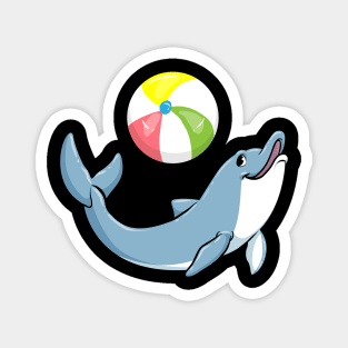 Dolphin at swimming with water polo Magnet