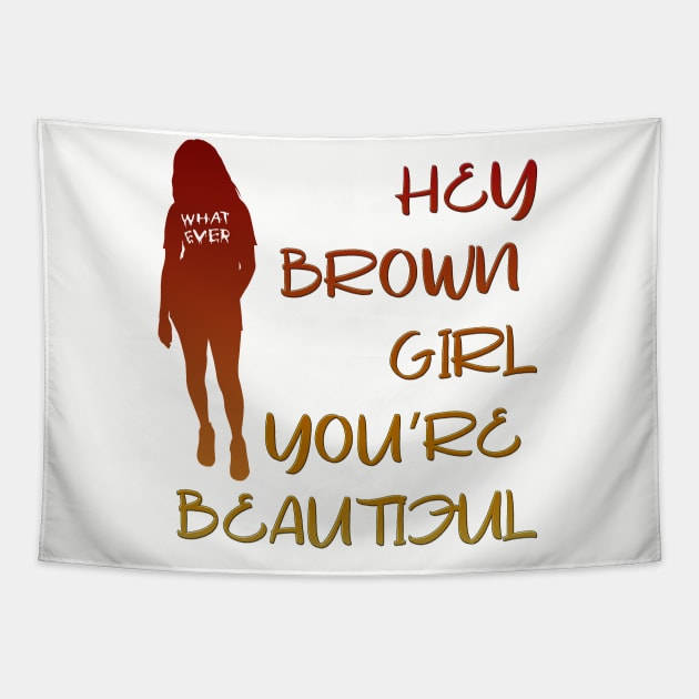 Beautiful Brown Girl Tapestry by keshanDSTR