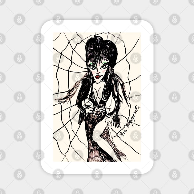 Elvira Mistress of the Dark Cassandra Peterson Magnet by TheArtQueenOfMichigan 