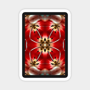 Pattern, red tulip close-up Magnet