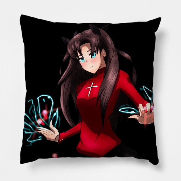 Rin Tohsaka Pillow by CaioAD