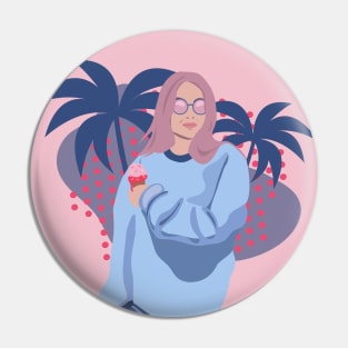 Chill California Girl Pin