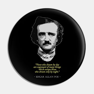 Edgar Allan Poe Quote Pin