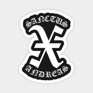 Saint Andrew Cross X Gothic Magnet