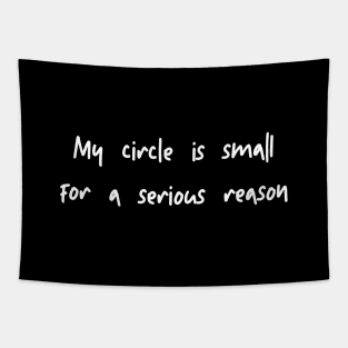 my circle is small for a serious reason Tapestry