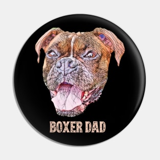 Boxer Dad Father's Day Gift Pin