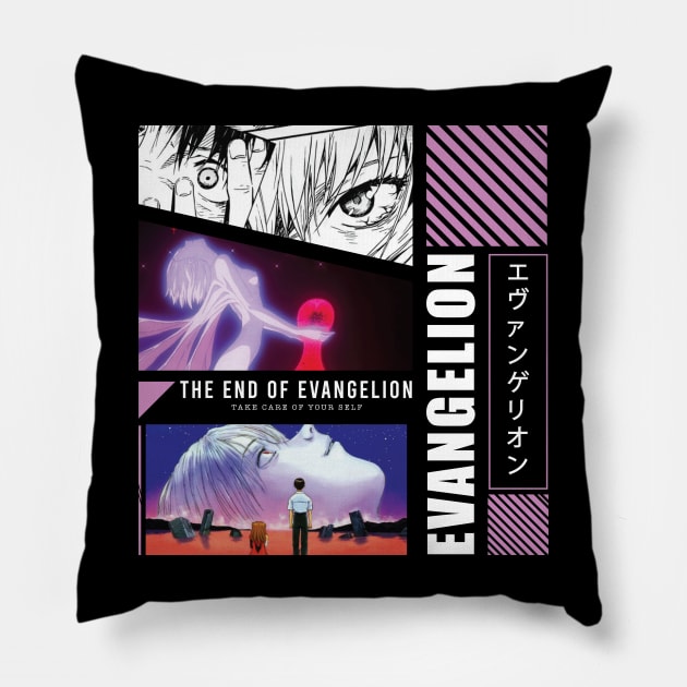 The End Of Evangelion streetwear Pillow by Youvokai Wear