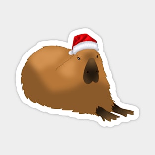 Capybara In A Santa Hat Magnet