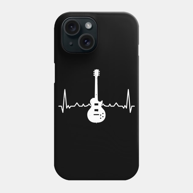 Acoustic Guitar Heartbeat, Guitar Musician Gift Phone Case by TabbyDesigns