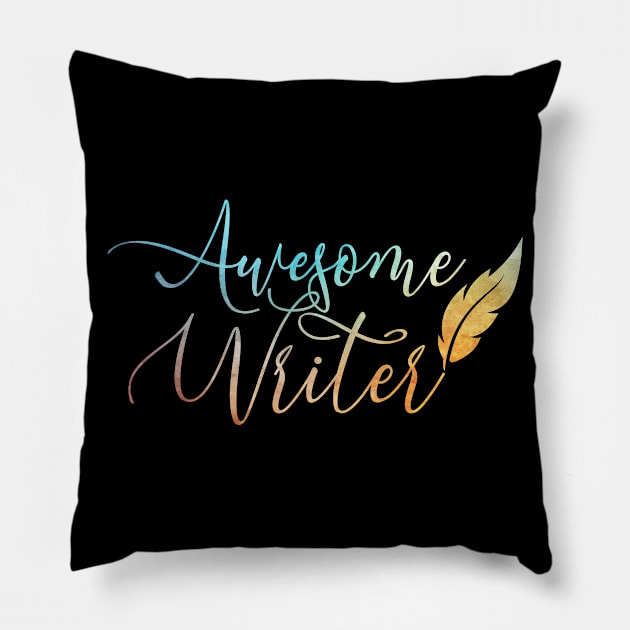 Awesome Writer Pillow by LetsBeginDesigns