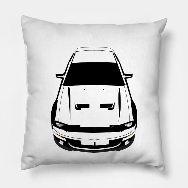 Mustang Shelby GT500 2007-2009 - White lines Pillow by V8social