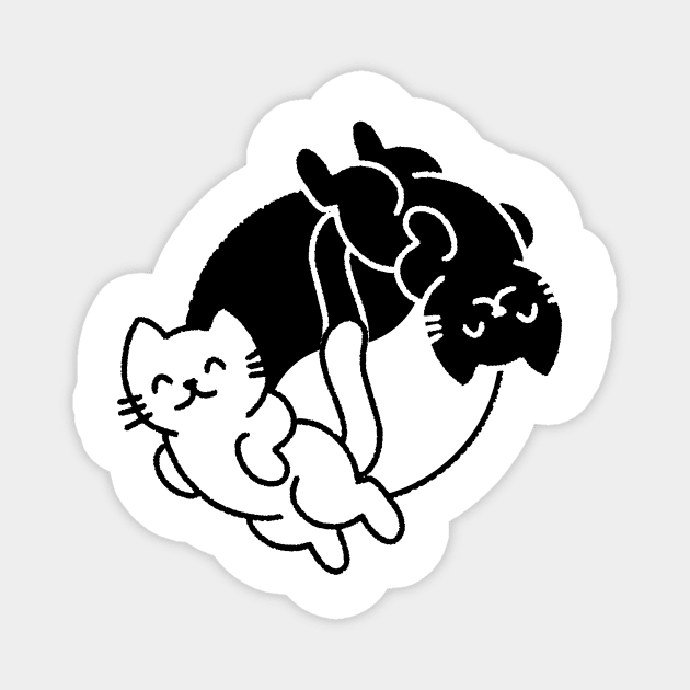 Meow Yin Meow Yang Magnet by xyz_studio