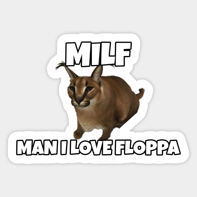 Big Floppa Meme Cat Sticker