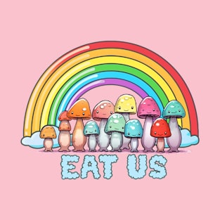 Psychedelic Mushrooms "Eat Us" T-Shirt