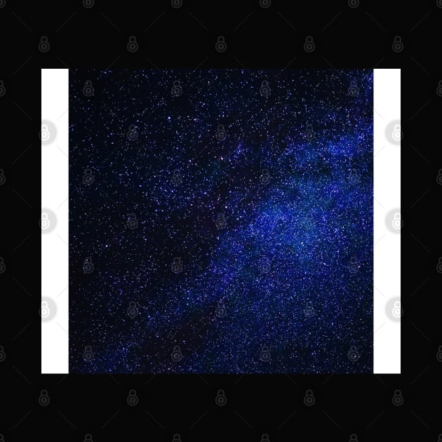 Dark Blue Night Galaxy by Flamingo Design