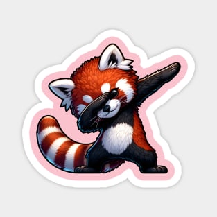 Red Panda Dab Dabbing Bear Magnet